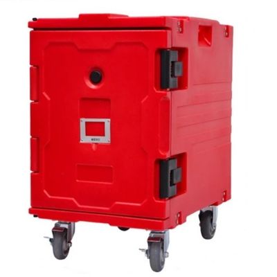 82qt Insulated Food Pan Carrier Bag Easy Transport 6 Pan Catering Tray Carrier With 4 Wheels