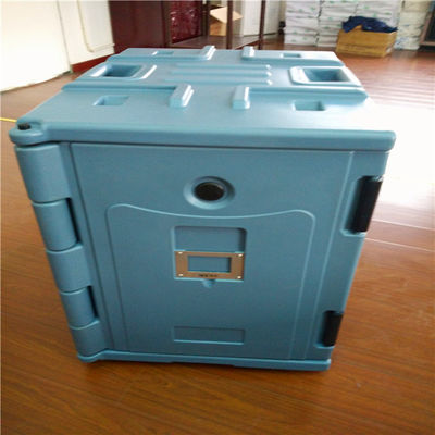 Roto Molding Insulated Pan Carrier 535mm Blue Cold Food Carrier Double Walled